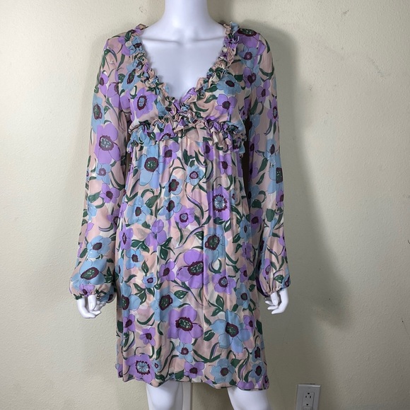 Autos Lombardini Floral dress. Size 42 ( US 6) - Picture 1 of 8